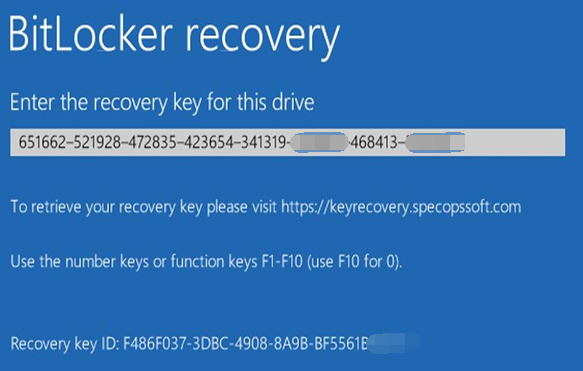 تحتاج إلى إدخال مفتاح استرداد BitLocker