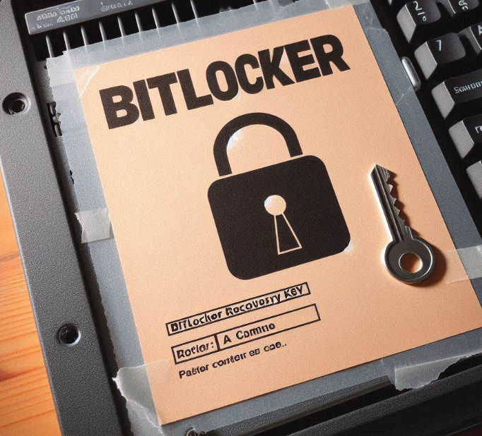 مفتاح استرداد BitLocker على النسخة المطبوعة