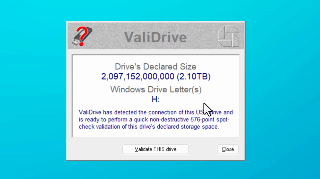 التحقق من Validdrive