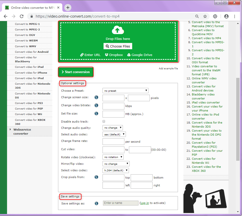 ضبط إعدادات التحويل في التحويل عبر الإنترنت