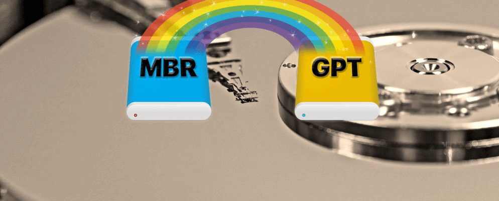 اختر mbr أو gptt