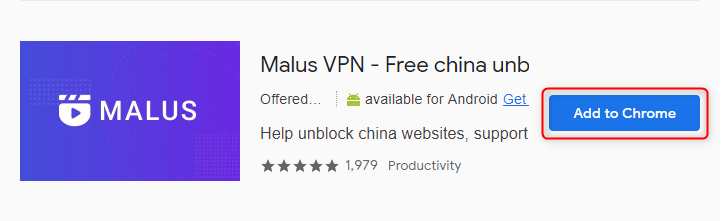 إضافة مالوس VPN إلى كروم
