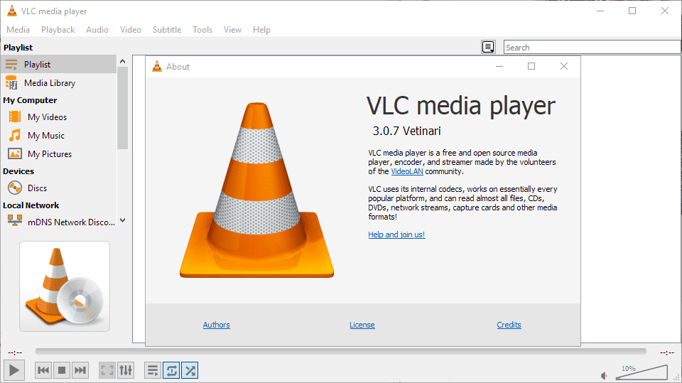 مشغل الوسائط vlc