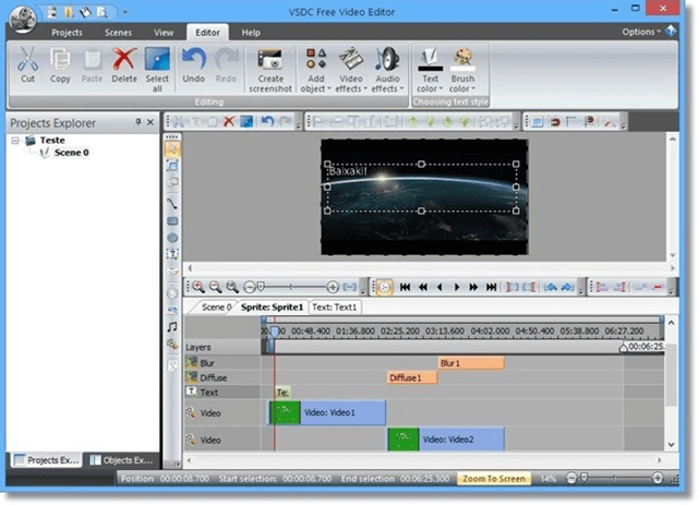 VSDC Free Video Editor هو محرر فيديو مجاني