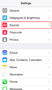 افتح إعدادات الأصوات في الآيفون