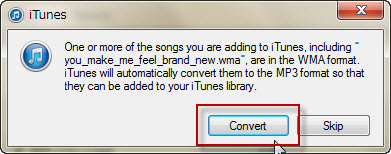 يقوم برنامج itunes تلقائيًا بتحويل wav إلى mp3