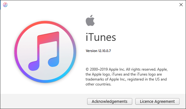 التحقق من إصدار iTunes الحالي