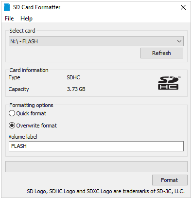 كيفية استخدام SD Memory Card Formatter للتهيئة