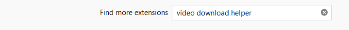 بحث مساعد تنزيل الفيديو المساعد في ملحقات Firefox