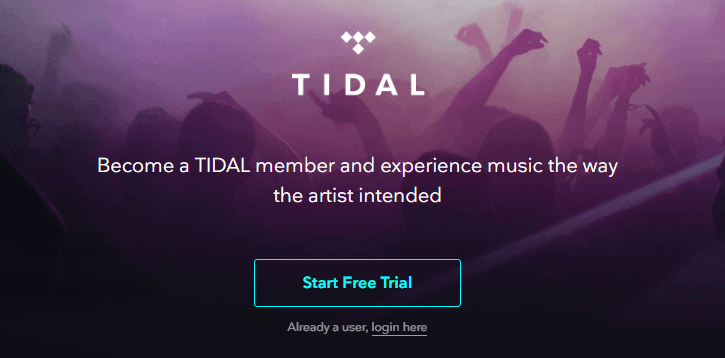 احصل على موسيقى عالية الجودة من tidal