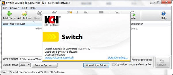 تحويل mp3 إلى flac مع Switch