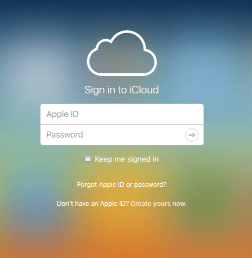 تسجيل الدخول إلى icloud في الموقع