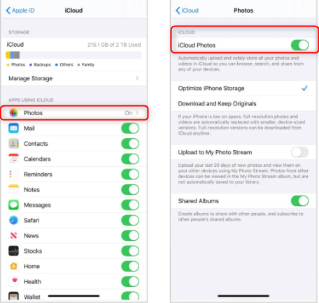 عمل نسخة احتياطية من صور icloud على الايفون