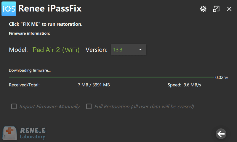 إصلاح آي باد مع رينيه ipassfix