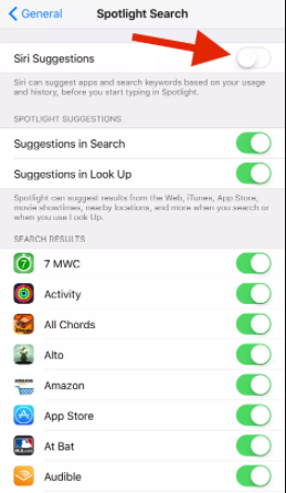 قم بإيقاف تشغيل اقتراحات Siri على iPhone